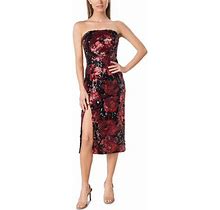 Dress The Population Womens Floral Strapless Cocktail And Party Dress