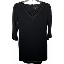 Rag & Bone Dresses | Rag & Bone Black 3/4 Sleeve V Neck Mini Dress | Color: Black | Size: 8