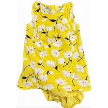 Carter's Dresses | Carters Floral Dress And Bloomers | Color: Yellow | Size: 6Mb