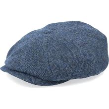 Stetson - Blue Flatcap Cap - Hatteras Wool Herringbone Navy Flat Cap @ Hatstore