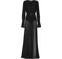 Philipp Plein - Fully-Pleated Semi-Sheer Dress - Women - Polyamide - L - Black