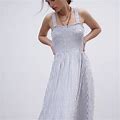 Zara Dresses | Zara Long Striped Dress | Color: Blue/White | Size: L