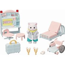 Calico Critters Village Doctor Starter Set, Dollhouse Playset With Figure And Accessories