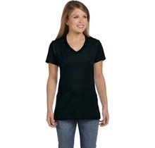 Hanes Women's Perfect-T V-Neck T-Shirt, Ring-Spun Cotton Short Sleeve Tee For Women