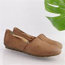 Born Women's Sebra Loafer Size 9.5 Flats Slip On Brown Leather Shoe