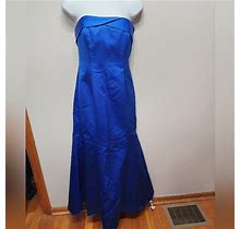 David's Bridal Dresses | David's Bridal Gown Size 6 Strapless Dress Bridesmaid Prom Formal Blue A770 | Color: Blue | Size: 6