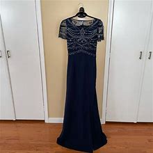 Adrianna Papell Dresses | Adrianna Papell Midnight Beaded Dress | Color: Blue | Size: 6