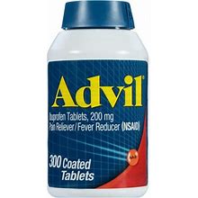 Advil Pain Reliever And Fever Reducer, Pain Relief Medicine With Ibuprofen 200Mg For Headache, Backache, Menstrual Pain And Joint Pain Relief - 300 Co