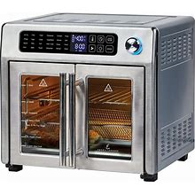 Emeril Lagasse 26 QT Extra Large Air Fryer, Convection Toaster Oven With French Doors, Stainless Steel