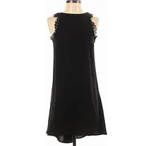 H&M Cocktail Dress - Shift: Black Solid Dresses - Women's Size 4