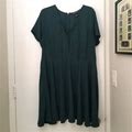 Lace Up Hunter Green Dress | Color: Green | Size: 2X