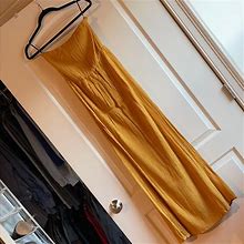 Forever 21 Dresses | Strapless Maxi Dress | Color: Gold/Yellow | Size: S