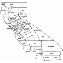 CALIFORNIA STATE COUNTY Map Glossy Poster Picture Photo Banner Name Counties
