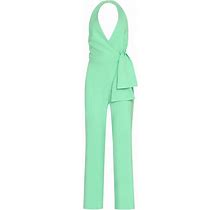 Pinko Crepe Jumpsuit - Green - Full Length Jumpsuits Size 44