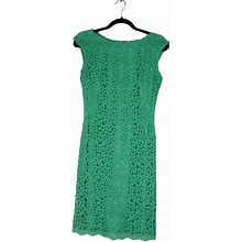 Ralph Lauren Dresses | Ralph Lauren Women's Size 2 Crochet Lace Sheath Dress Lined Motague Back Zip | Color: Green | Size: 2