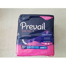 Prevail Daily Incontinent Pad 9-1/4"" L Regular Length BC-012 Moderate 20 Ct