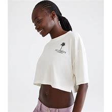 Aeropostale Womens' Los Angeles Cropped Boyfriend Graphic Tee - White - Size XL - Cotton - Teen Fashion & Clothing - Shop Spring Styles