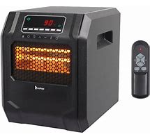 4-Element Infrared Space Heater Room Heater, Black - 1500W