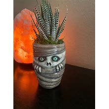 Ceramic Mummy Adorable Spooky Planter