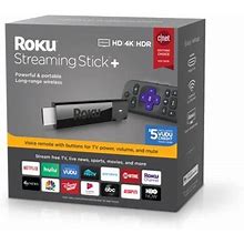Roku Streaming Stick+ | HD/4K/HDR Streaming Device With Long-Range Wireless And Voice Remote With TV Controls (Renewed)