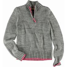 Aeropostale Womens Cable Knit Sweater, Grey, Medium