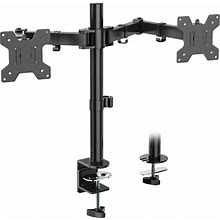 Dual Lcd Monitor Fully Adjustable Desk Mount Stand Fits Two Screens Up To 27 Inc
