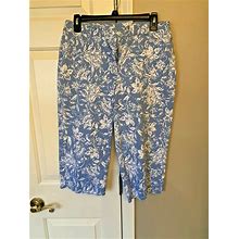 Briggs York Blue & White Capri Shorts