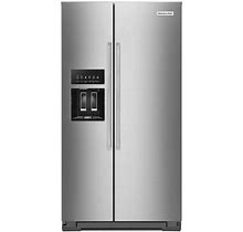 36 in. W 24.8 Cu. Ft. Side By Side Refrigerator With Exterior Ice And Water In Printshield Stainless Steel