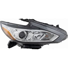 2017 Nissan Altima Passenger Side Headlight, With Bulb, Halogen, Without LED Daytime Running Light, For Models Without Daytime Running Light