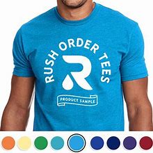 Next Level Cotton Blend T-Shirt In Turquoise Size Large Cotton/Polyester | Rushordertees | Sample