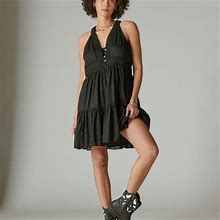 Lucky Brand Schiffley Trim Mini Dress - Women's Clothing Dresses Mini Dress In Meteorite, Size XS