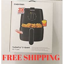 Chefman Turbofry 2-Quart Air Fryer 200-440F, Nonstick, 60 Min Timer,