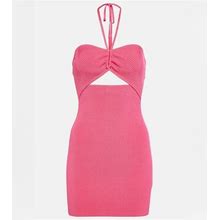 Simkhai - Simkhai Ribbed-Knit Jersey Mini Dress Pink XS