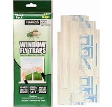 Harris Indoor Window Fly Strip, 12 Pack Sticky Traps Kills Flies