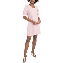 Msk Dresses | Nwt Msk Womens Pink Pouf Sleeve Short Party Shift Dress Petites Sp | Color: Pink | Size: Sp