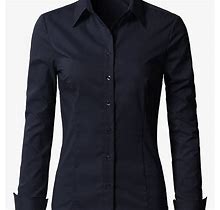 Doublju Tops | Navy Dress Shirt | Color: Blue | Size: 3X
