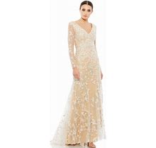 Mac Duggal 67892 Long Mother Of The Bride Gown | The Dress Outlet, Ivory/Nude / 2
