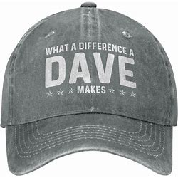 What A Difference A Dave Makes Hat For Men Baseball Hats With Design Hat