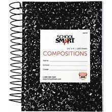 School Smart Spiral Mini Composition Notebook, Wide Ruled, 5-1/2 X 4 Inches, 200 Sheets