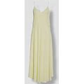 $395 Vince. Women's Yellow Solid Double Layer Sleeveless Midi Dress Size Xxsmall