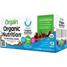 Orgain Organic Nutrition Vegan All-In-One Protein Shake Smooth Chocolate -- 12 Pack