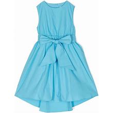 KINDRED - Bow-Detail Sleeveless Dress - Kids - Organic Cotton - 4 Yrs - Blue