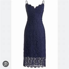 J. Crew Dresses | J.Crew Spaghetti Strap Lace Dress Navy | Color: Blue | Size: 4
