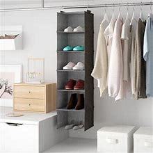 Rebrilliant Elianys 6 Compartment Closet Hanging Organizer, Polyester In Gray | 50 H X 12 W X 12 D In | Wayfair REBR3196 40676177