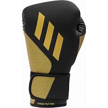 Adidas Tilt 350 Pro Boxing Gloves - 14Oz Metallic Black/Gold