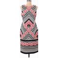 Vince Camuto Casual Dress - Sheath: Pink Aztec Or Tribal Print Dresses - Women's Size 8