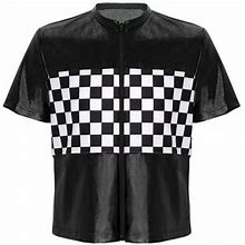 Chictry Kids Boys Racer Cosplay Costume Carnival Dress Up Short Sleeve Tee Shirt Tops Racer Outfit Black 14