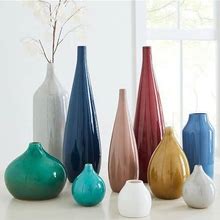 Bright Ceramicist Vase, Tall Teardrop, Ocean