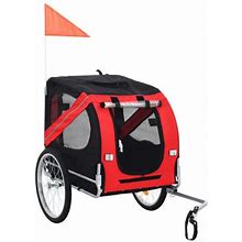Vidaxl Dog Bike Trailer Foldable Dog Bicycle Carrier Dog Buggy Cart For Bike