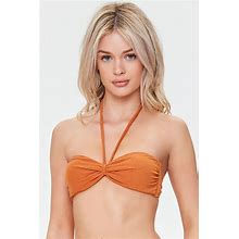 Forever 21 Women's Ginger Terry Cloth Bandeau Bikini Top In Extra Large